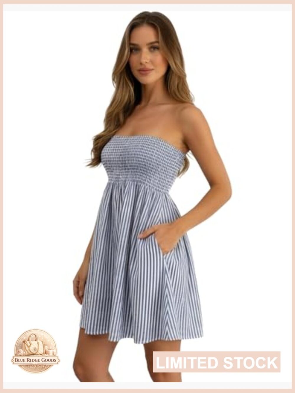 Strapless Tube Top Mini Dress Boho Beach Vacation Sundress 2025 - Picture 5 of 7